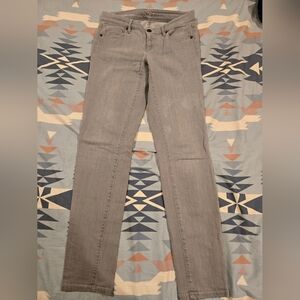 Ann Taylor Women's Light Gray Skinny Jeans Size: 27/4